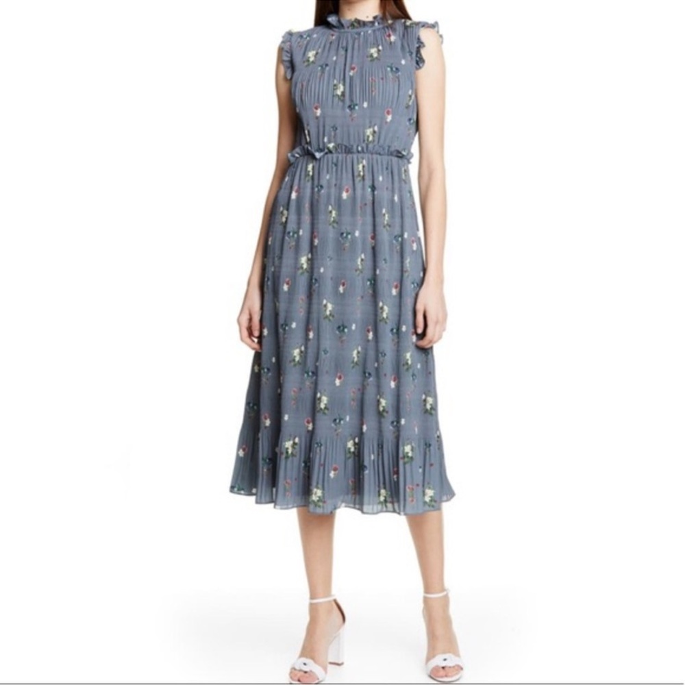 NEW TED BAKER LONDON TOPPAZ ORACLE PLISSE DRESS Size 2